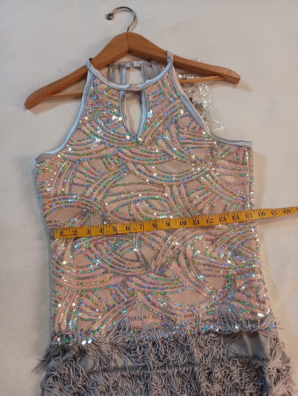 Weissman Costumes- 1920's Inspired Sequin Fringe Dance/Party Jumper- Size XS/S - Picture 8 of 9